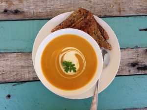 sweet potato and pumpkin soup