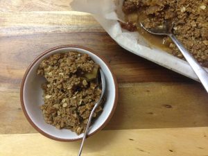 Gluten free apple crumble