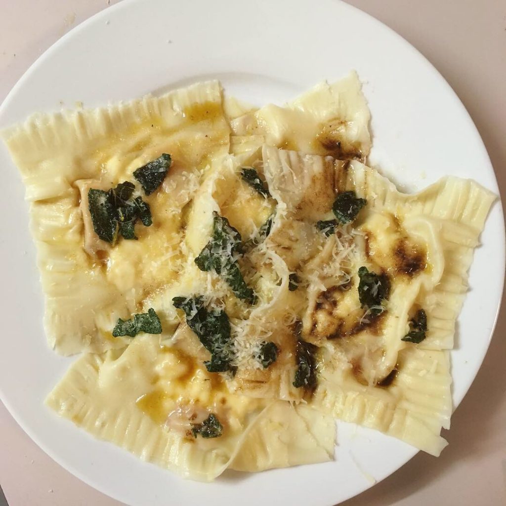 Pumpkin and Ricotta Ravioli with Burnt Butter Sauce Carly's Recipe